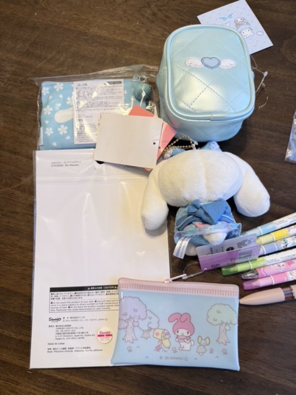 Sanrio Bundle FREE SHIPPING Pens, Plush, Pouches, Stickers, Character Variety - Picture 7 of 11